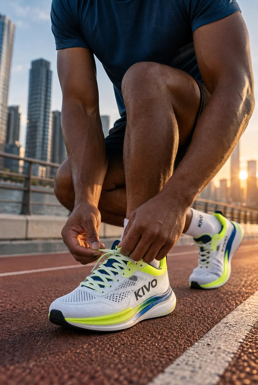 Illustrative Kivo running-shoe campaign