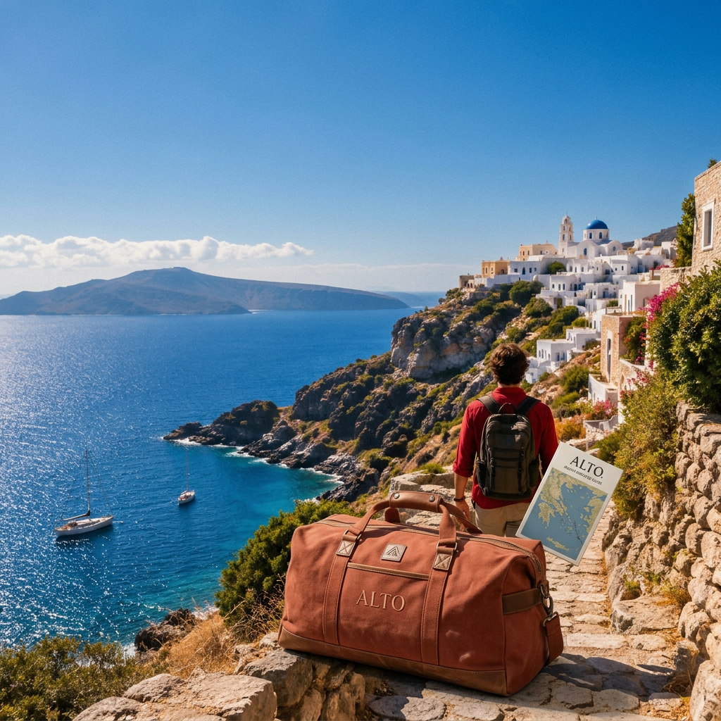 Illustrative travel campaign for fictional brand Alto